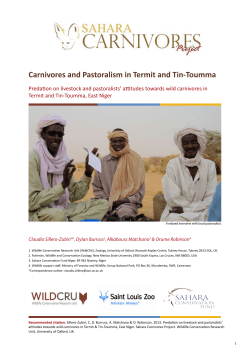 Carnivores and Pastoralism in Termit and Tin-Toumma