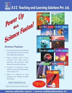 Science Fusion - A2Z Teaching and Learning Solutions Pvt. Ltd.