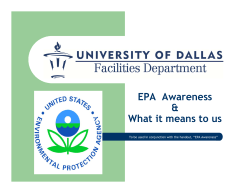 epa awareness - University of Dallas