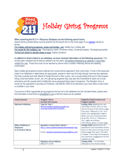 Holiday Giving Programs