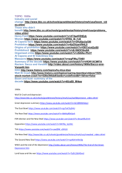 TOPIC: 1920s Industry and social change http://www.bbc.co.uk