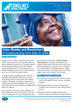 Cuba: Rumba and Revolution! A musical journey from East to West