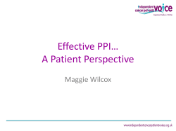 Patient Champion Workshop – Maggie Wilcox