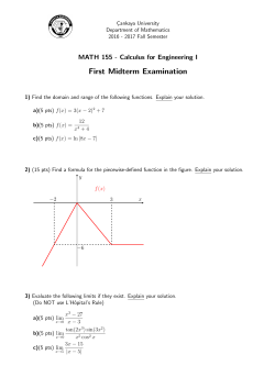First Midterm Examination