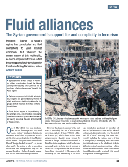Fluid alliances: The Syrian government`s support for and complicity