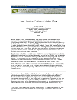 Kenya - Huxley College of the Environment