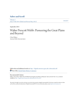 Walter Prescott Webb: Pioneering the Great Plains and Beyond