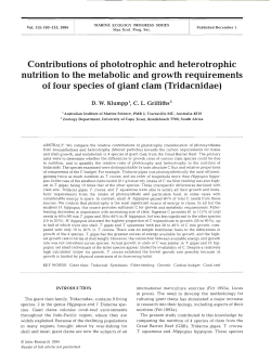 Contributions of phototrophic and heterotrophic nutrition to the
