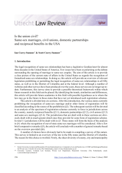 Same-sex marriages, civil unions, domestic partnerships and