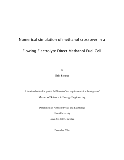 A Parametric Study of Methanol Crossover in a
