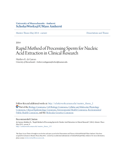 Rapid Method of Processing Sperm for Nucleic Acid Extraction in