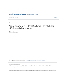 Apple vs. Android: Global Software Patentatbility