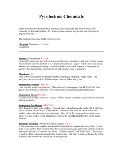 Pyrotechnic Chemicals
