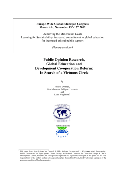 Public Opinion Research, Global Education and