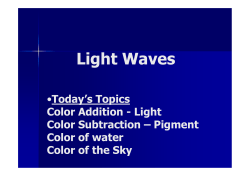 Light Color of water