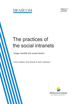 The practice of social intranets