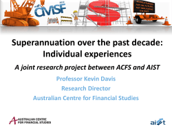 Superannuation over the past decade: Individual experiences