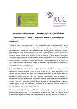 Preliminary Observations on a Code of Ethics for An Garda