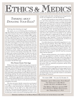 Thinking abouT DonaTing Your Eggs?