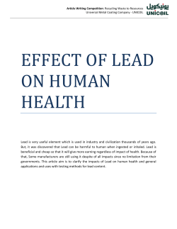 effect of lead on human health
