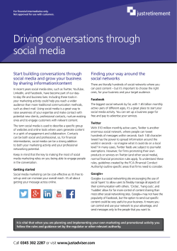 Driving conversations through social media