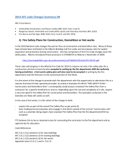 Alberta Fire Code Changes Summary - CHBA