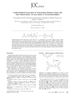 Cu(II)-Mediated Generation of Triarylamine Radical Cations and