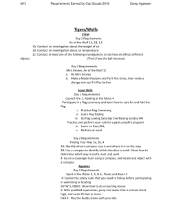 Tigers/Wolfs - Bay Lakes Council