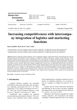 Increasing competitiveness with intercompa