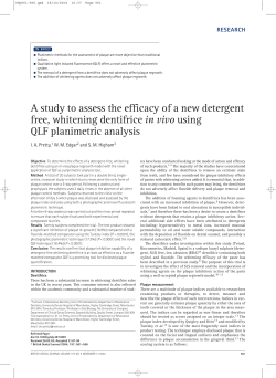 A study to assess the efficacy of a new detergent free