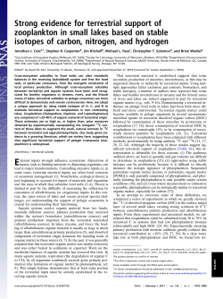 Strong evidence for terrestrial support of zooplankton in small lakes