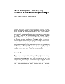Motion Planning under Uncertainty using Differential Dynamic