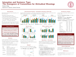 Intonation and Sentence Type: The Emergence of Conventions for