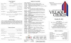 October 29, 2016 - College Place Village Church