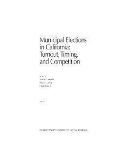 Municipal Elections in California - Public Policy Institute of California