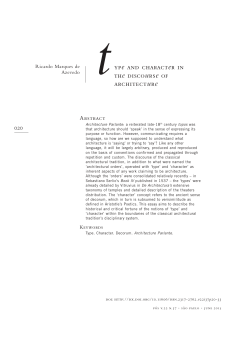 ype and character in the discourse of architecture