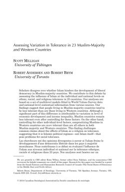 Assessing variation in tolerance in 23 Muslim