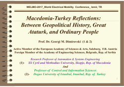 Macedonia-Turkey Reflections: Between Geopolitical History, Great