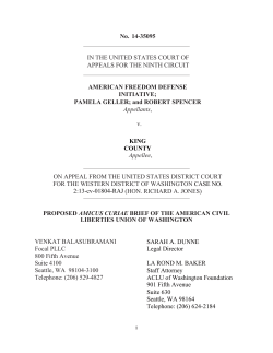 FINAL ACLU Amicus Brief in AFDI v King County