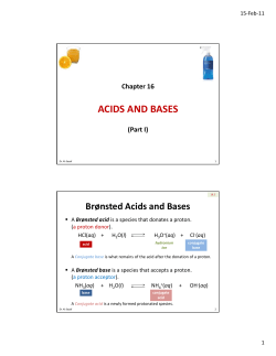 ACIDS AND BASES - KFUPM Faculty List