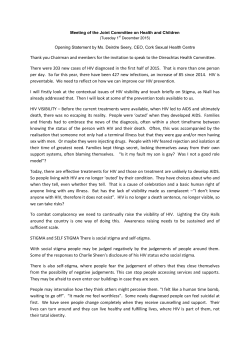 Opening Statement by Ms. Deirdre Seery, CEO, Cork Sexual Health