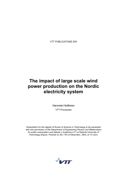 The impact of large scale wind power production on the Nordic