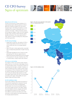 CE CFO Survey Signs of optimism