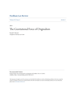 The Gravitational Force of Originalism