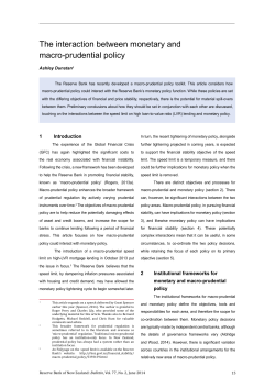The interaction between monetary and macro