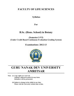 BSC HS BOTANY SEMESTER I to VI CBCEGS