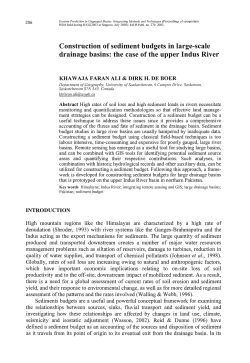 Construction of sediment budgets in large-scale