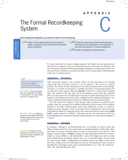 The Formal Recordkeeping System