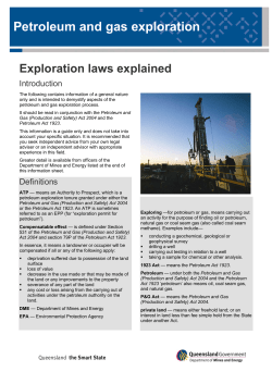 Petroleum and gas exploration