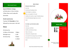 Advent leaflet - Holy Family Catholic Primary School